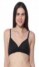 Prestitia Black Lightly Padded Bra Style By Prestitia